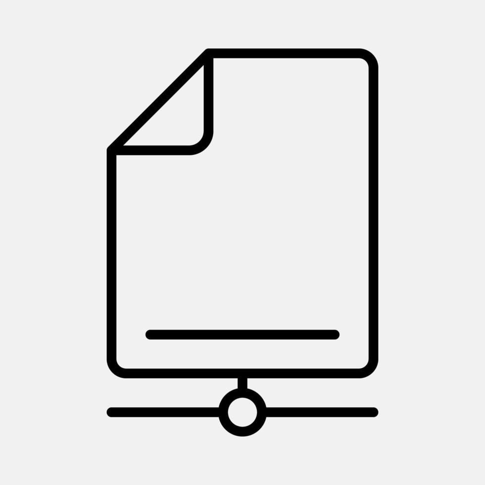 Document Line Icon vector