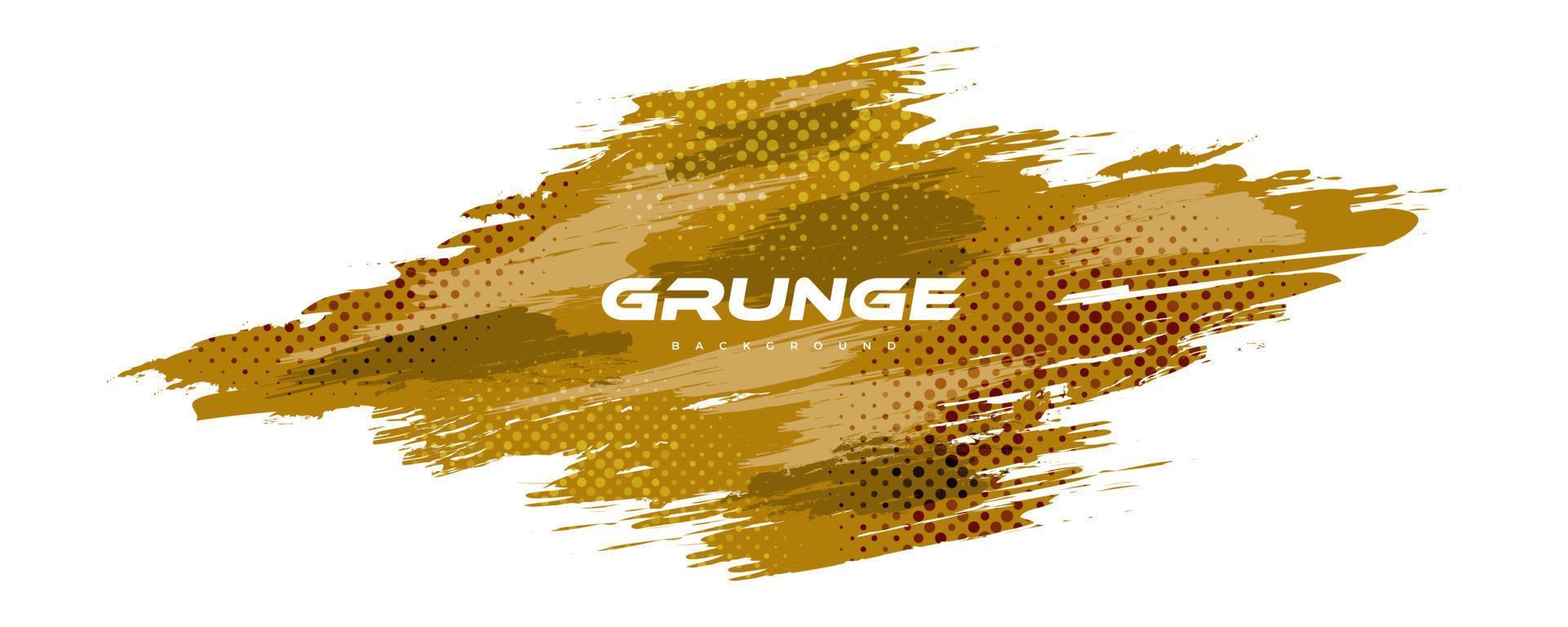Abstract Gold and White Grunge Background with Halftone Style. Brush Stroke Illustration for Banner, Poster. Sports Background. Scratch and Texture Elements For Design vector