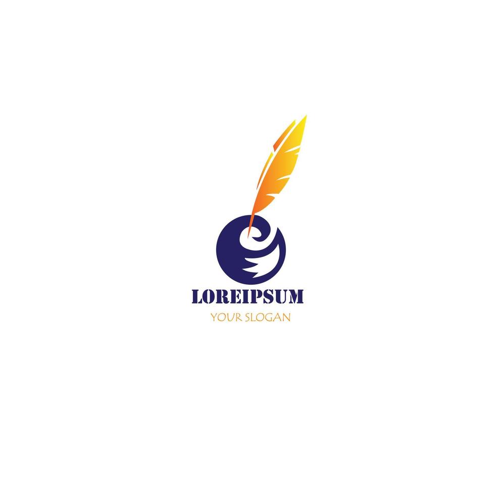 bird feather logo illustration suitable for company logos and others vector