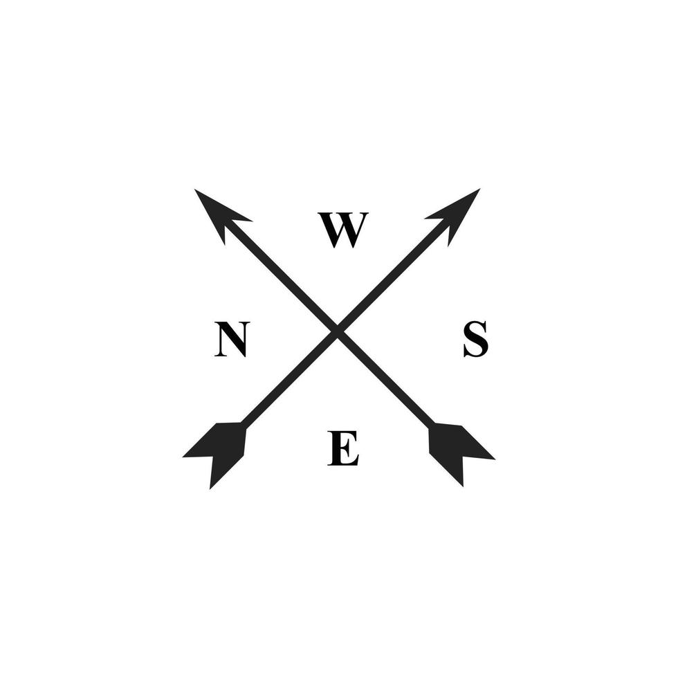 simple navigation logo direction illustration design vector