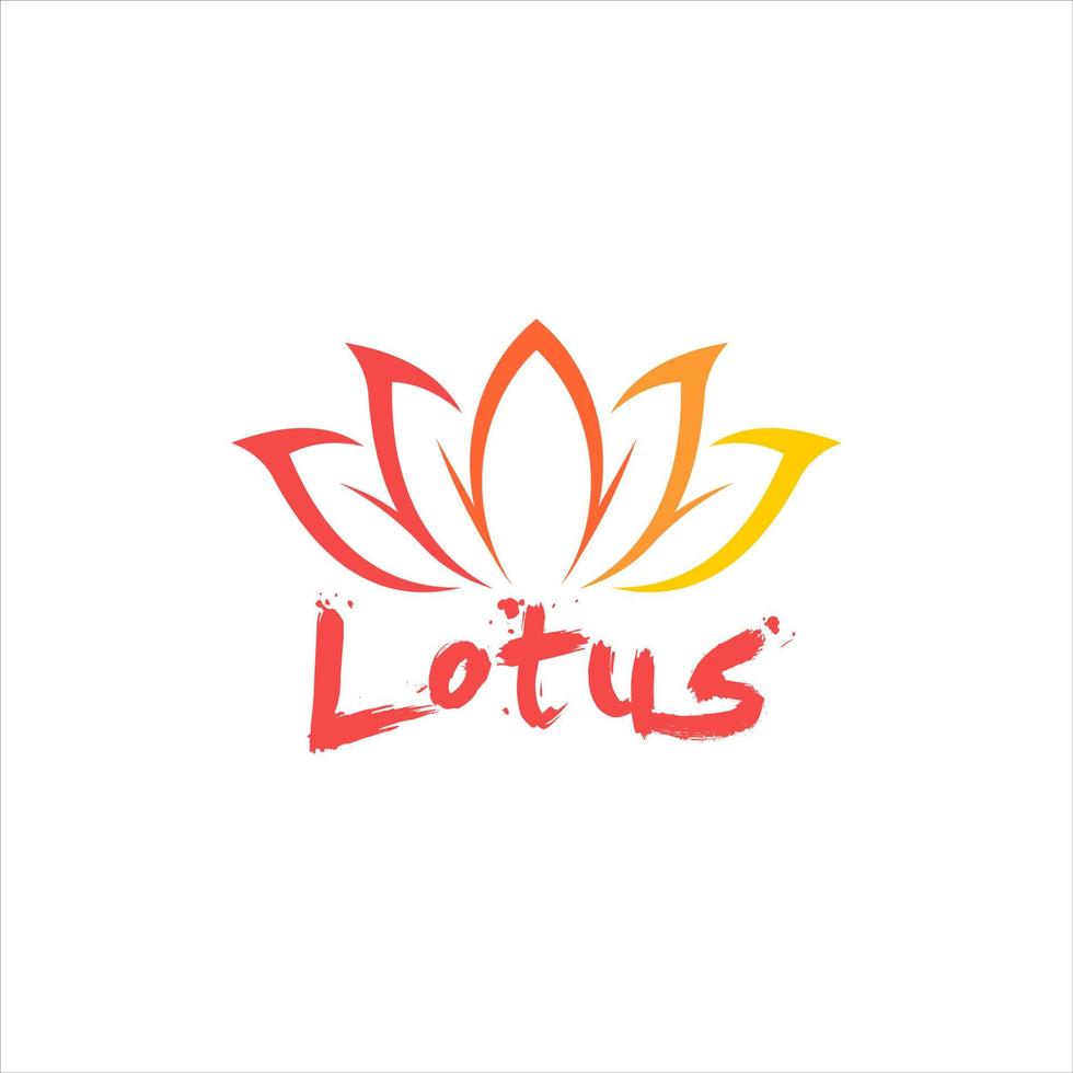 simple colorful illustration for lotus logo ideas vector