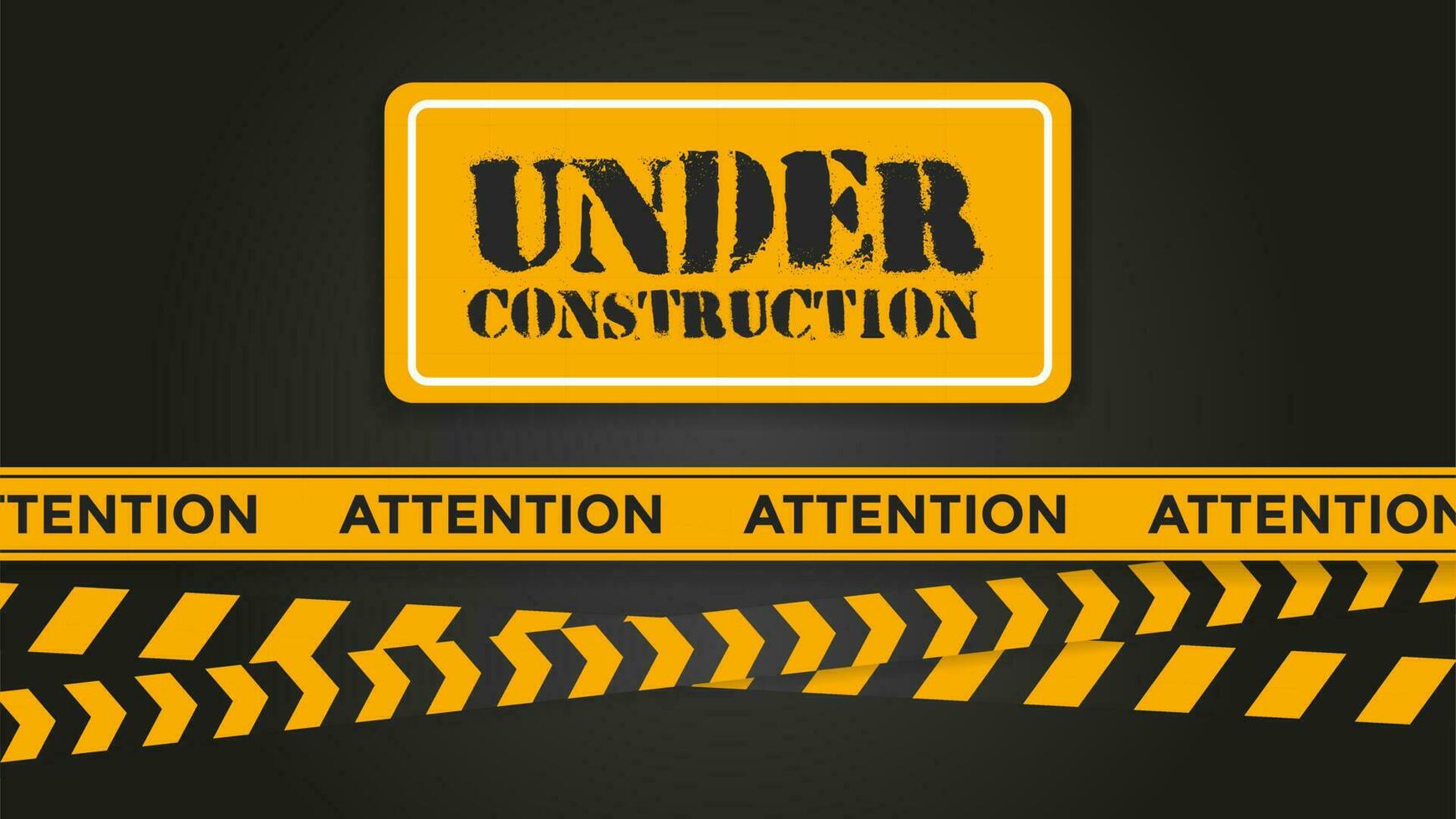 Vector of Under Construction Background. Perfect for warning content, attention content, etc.