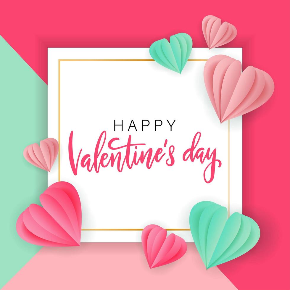 Valentines day sale background with Heart shape. Paper cut style. Can be used for Wallpaper, flyers, invitation, posters, brochure, banners. Vector illustration.