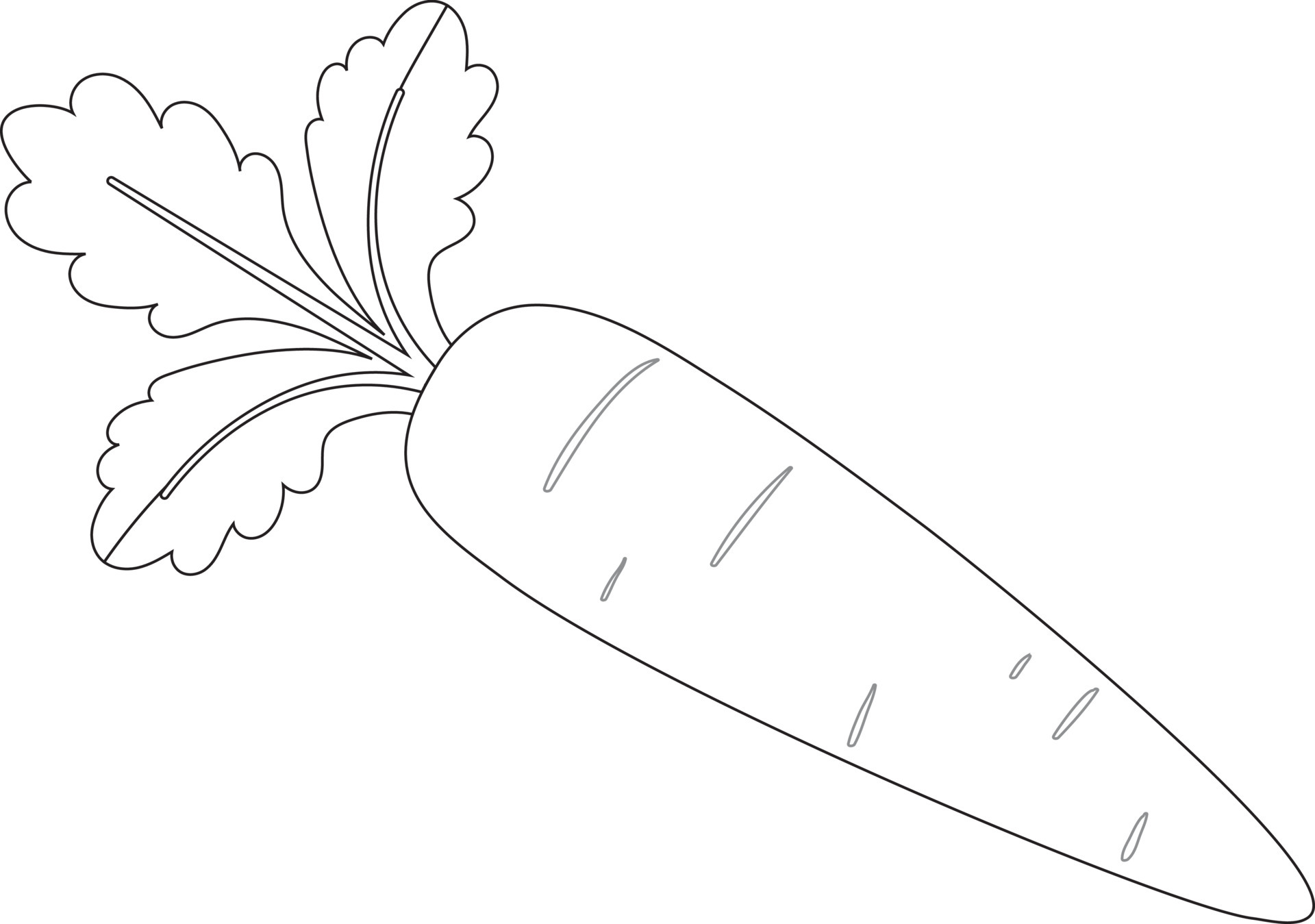 Black and White Vector Carrot 6018741 Vector Art at Vecteezy