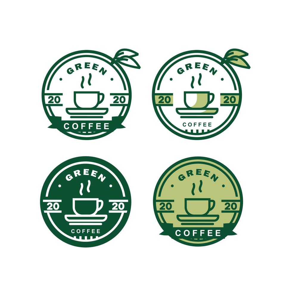 diseño de logotipo de café, taza vintage moderna para menú de cafetería natural, adecuado para negocios de tiendas y restaurantes vector