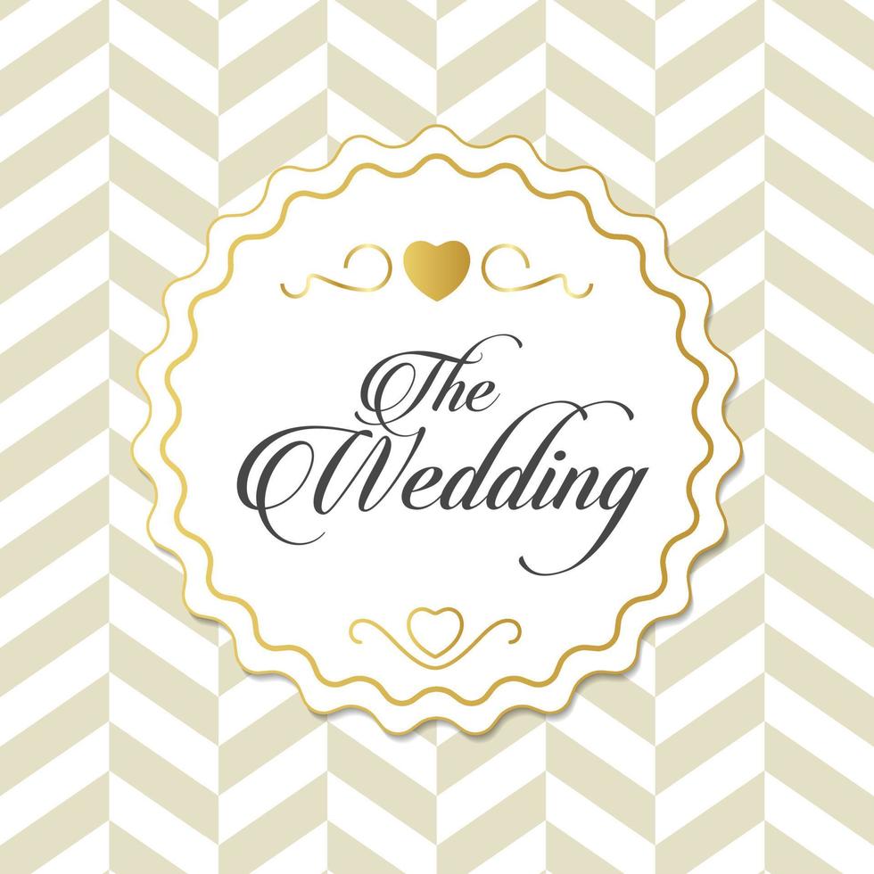 etiqueta de boda, insignias, elementos de diseño de marco vector
