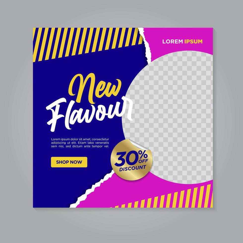 ice cream social media banner template vector