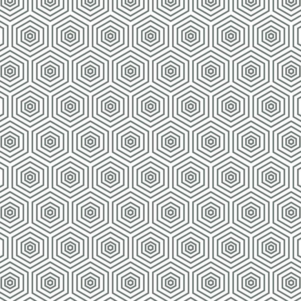 patrón impecable con hexágonos blancos negros y líneas rayadas. efecto de ilusión óptica. mosaico geométrico en estilo op art. vector fondo ilusorio, textura. elemento futurista, diseño tecnológico.