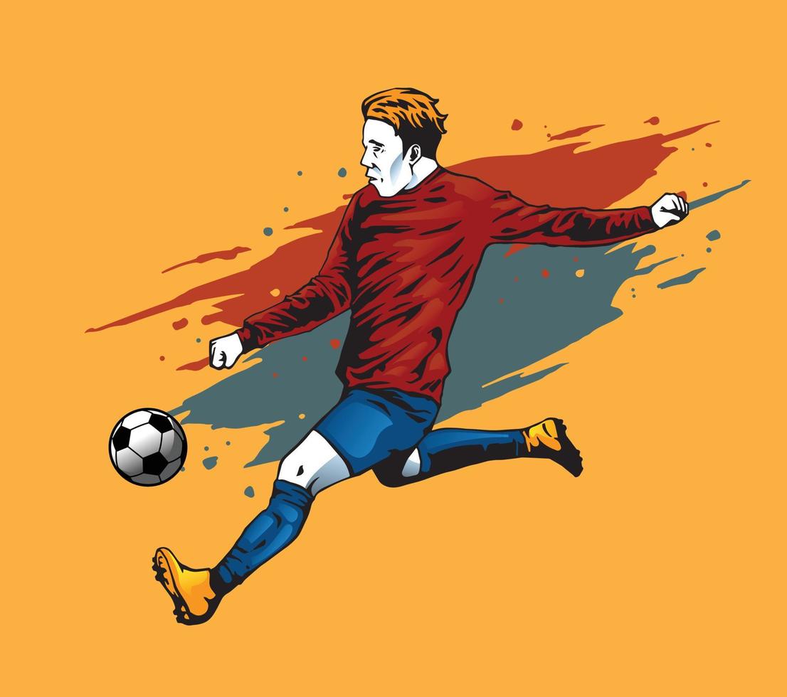 ilustración de jugador de fútbol vector