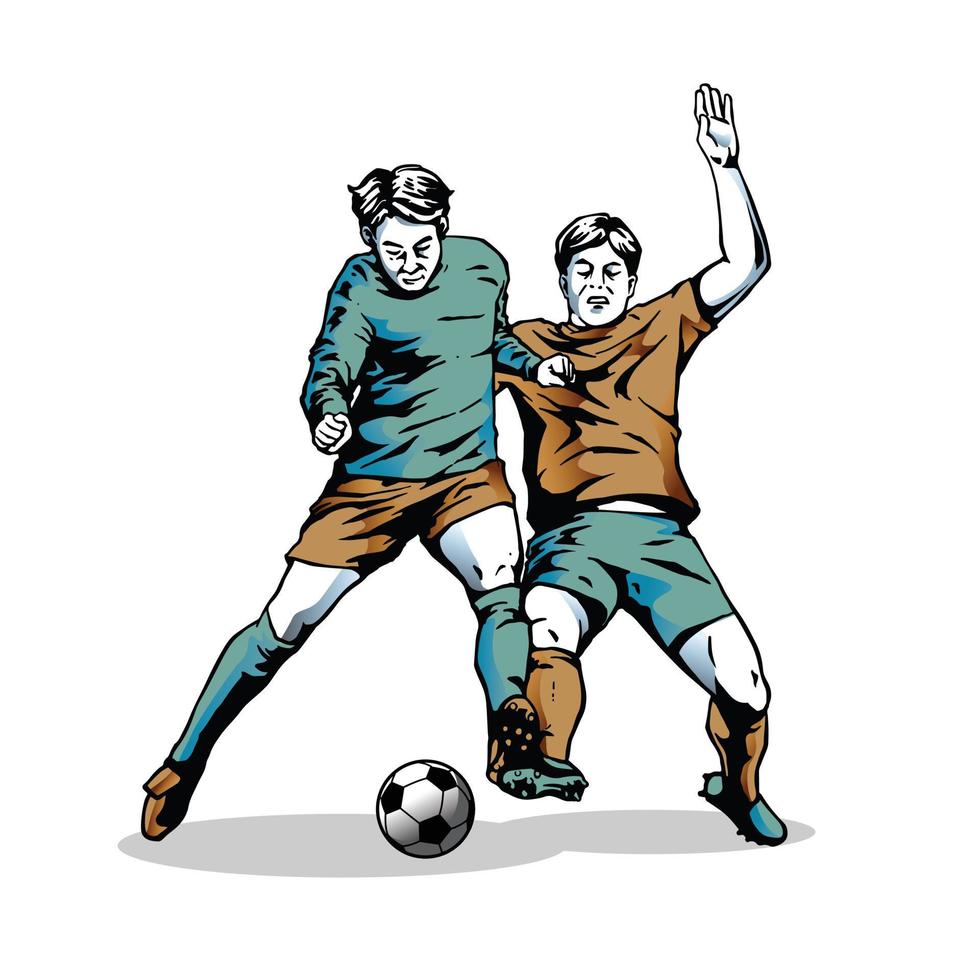 soccer player illustration vector