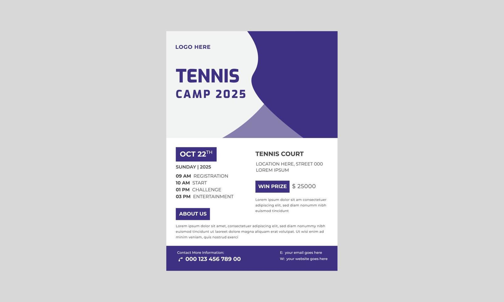 Tennis Poster Set Vector. Design For Sport Bar Promotion Flyer, Tennis Tournament Flyer Design Template, Tennis Poster Set Vector. vector