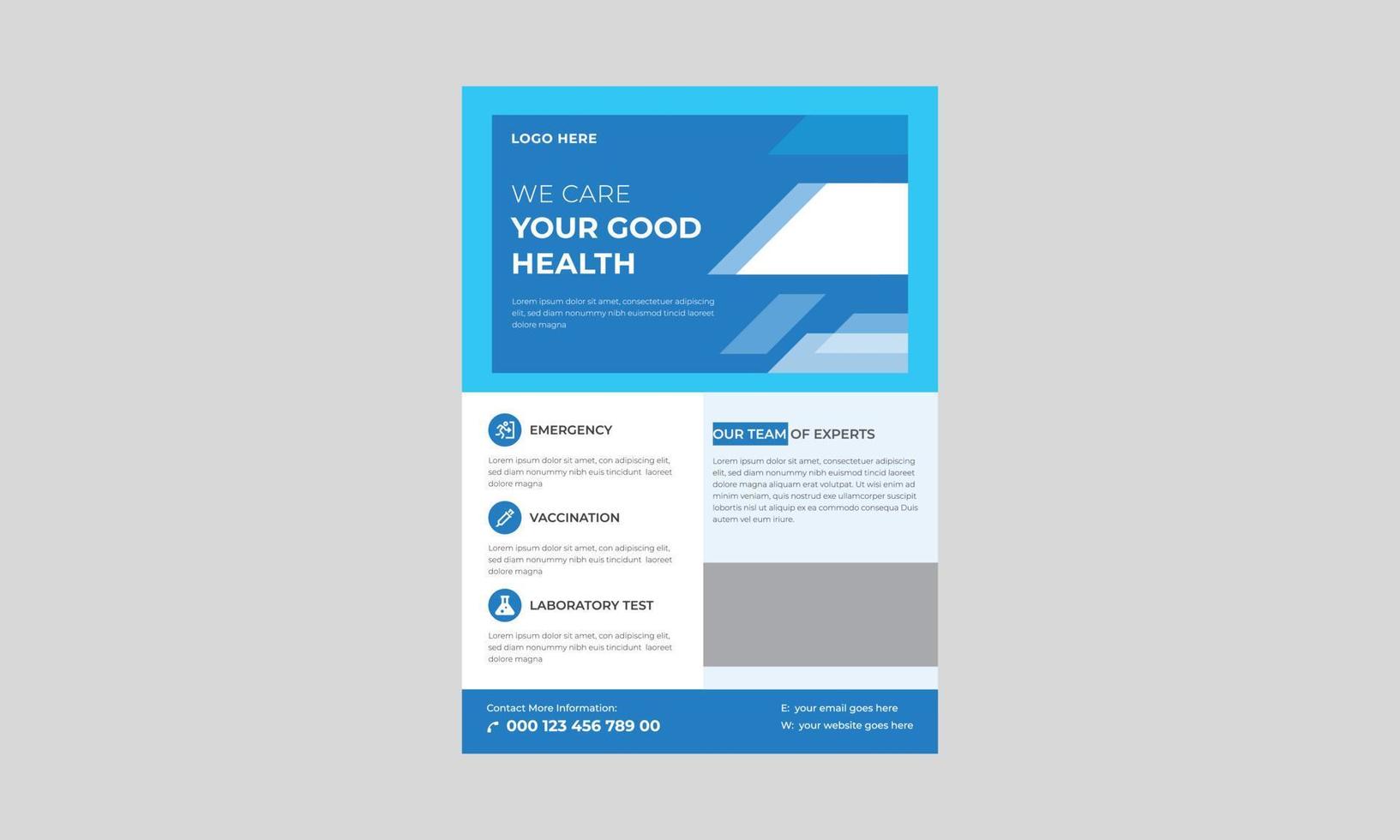 Health Medical Care Flyer, Health Business Flyer, Premium Medical Flyers, vector