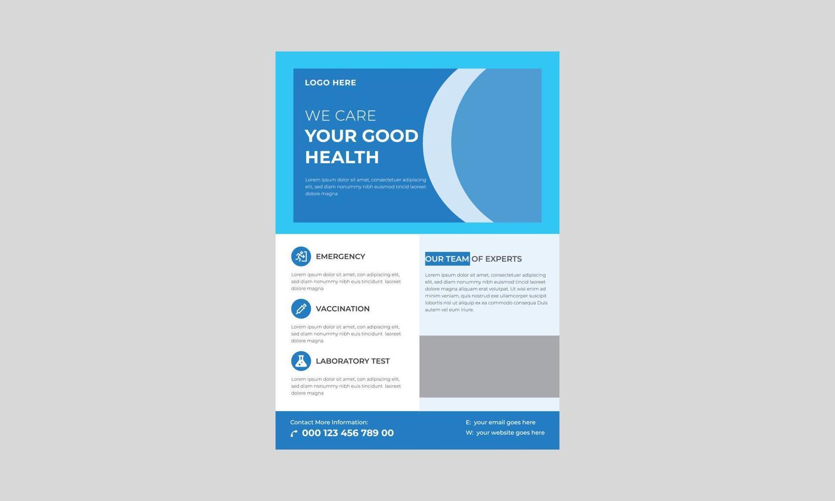 folleto de atención médica de salud, folleto de negocios de salud, folletos médicos premium, vector