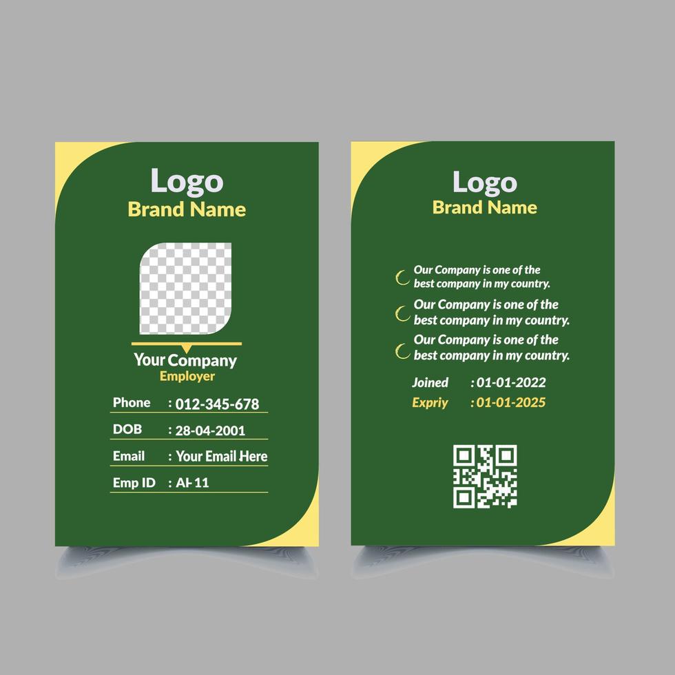Creative And Stylish ID Card Design vector