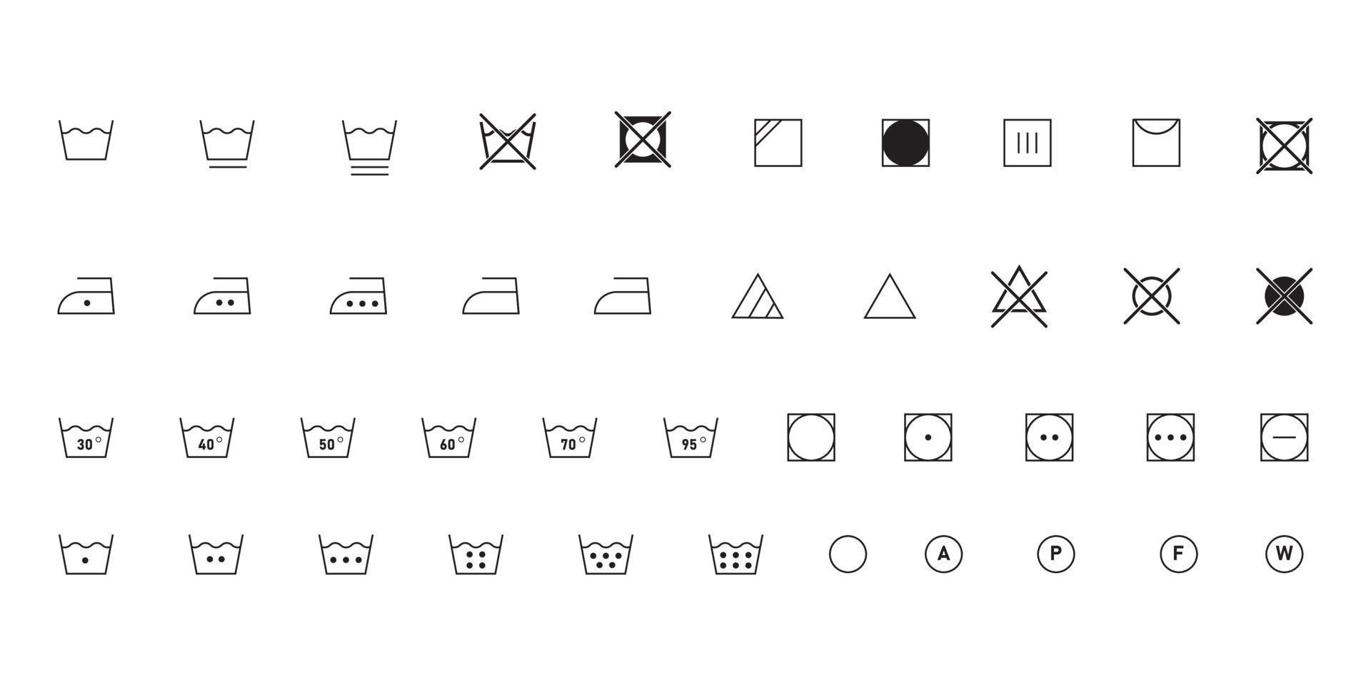 laundry icon set for website, business, presentration vector