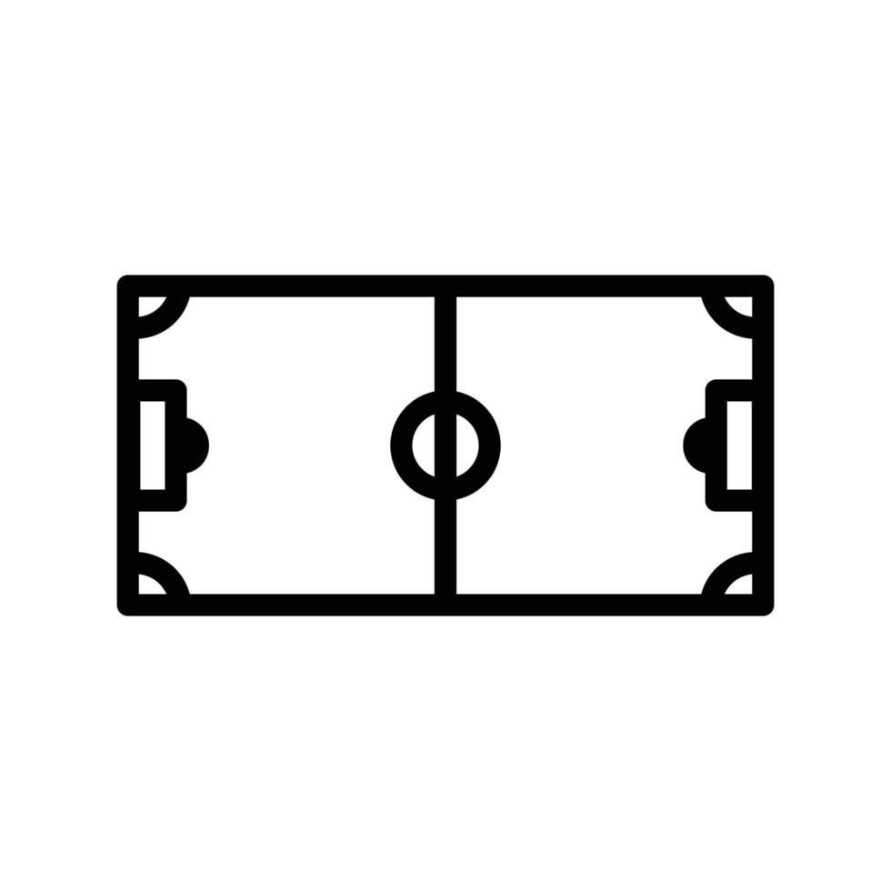 icono de campo estilo de icono de línea. adecuado para el icono del campo de fútbol. diseño simple editable. vector de plantilla de diseño