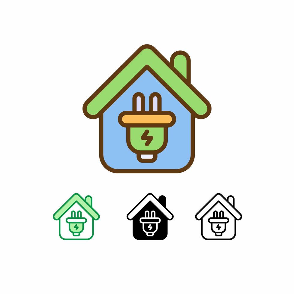 home energy vector icon isolated on white background. Electricity icon. filled line, outline, solid icon. Signs and symbols can be used for web, logo, mobile app, UI, UX