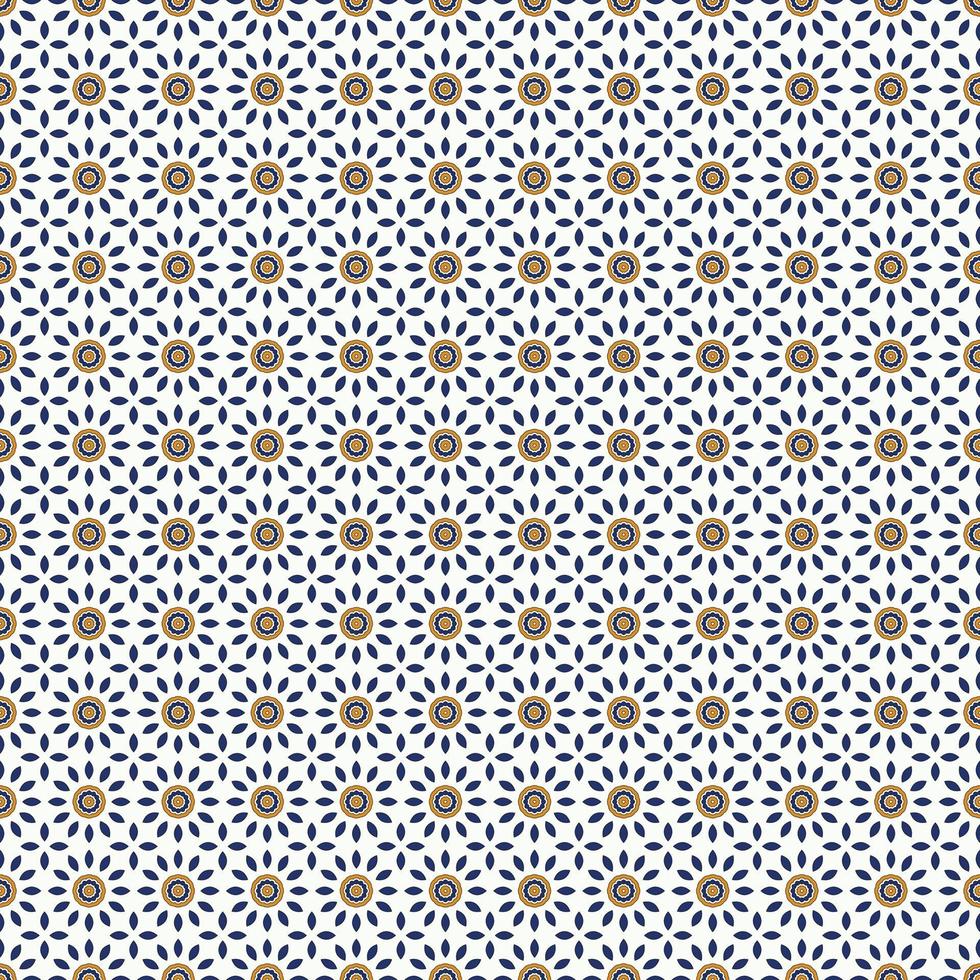 Mandala flower geometric color pattern. Seamless vector background vector in illustration