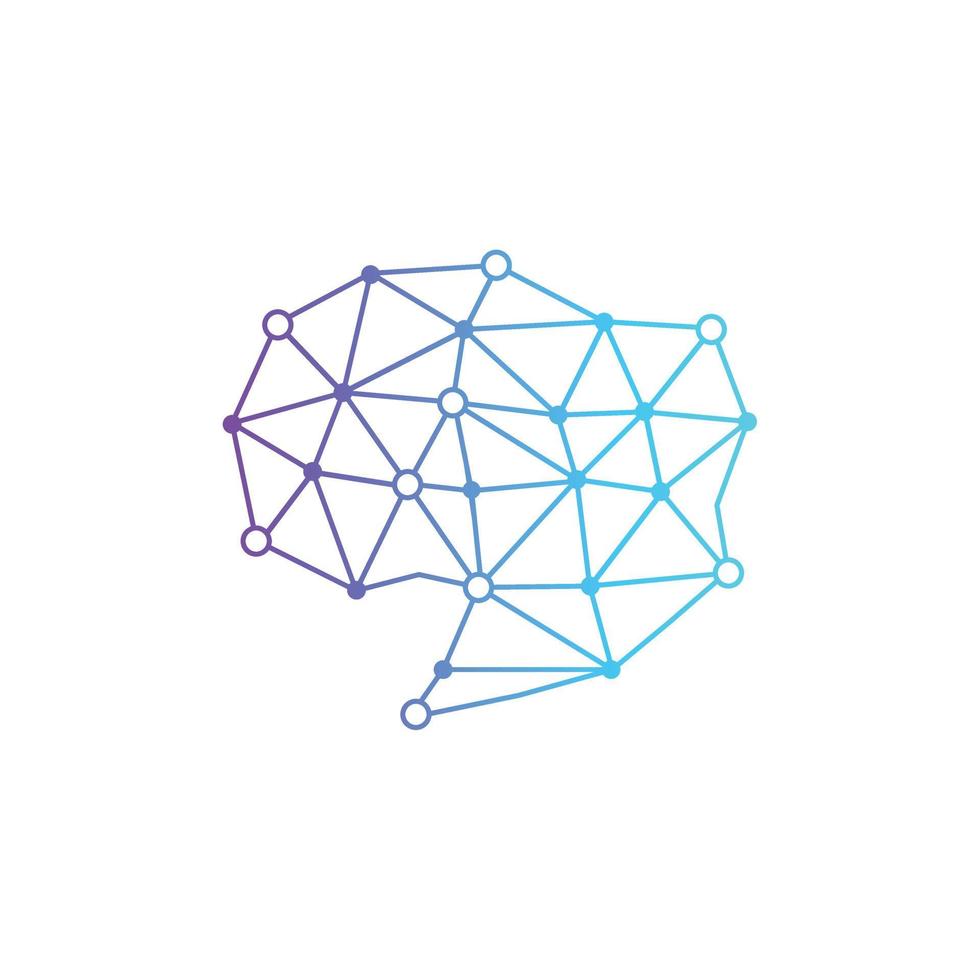 Brain connection vector icon.