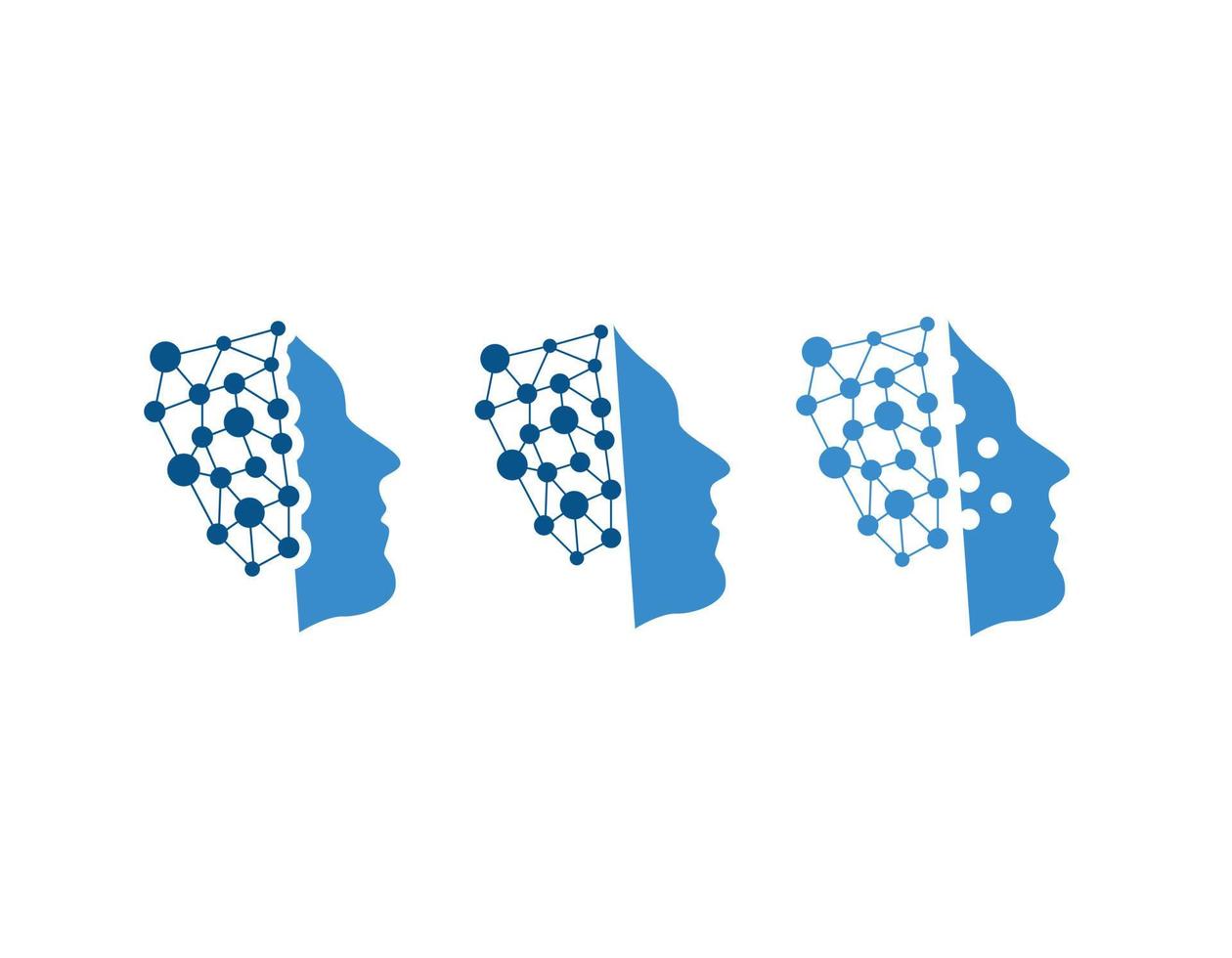 Brain technology icon. vector