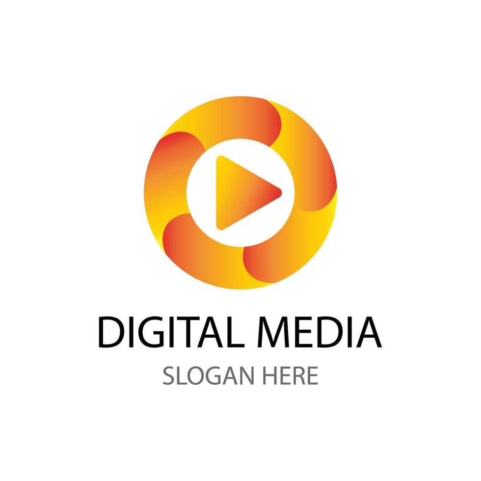 Digital media vector logo design.