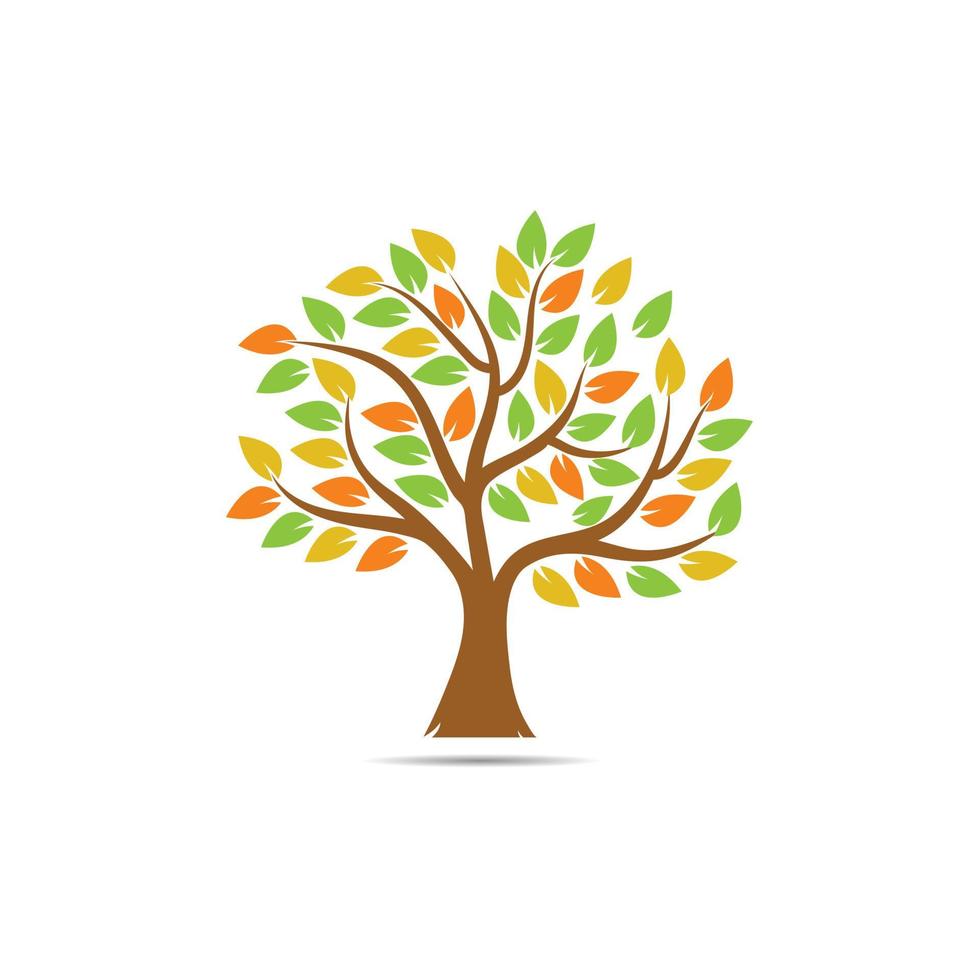 logo de arbol de colores vector