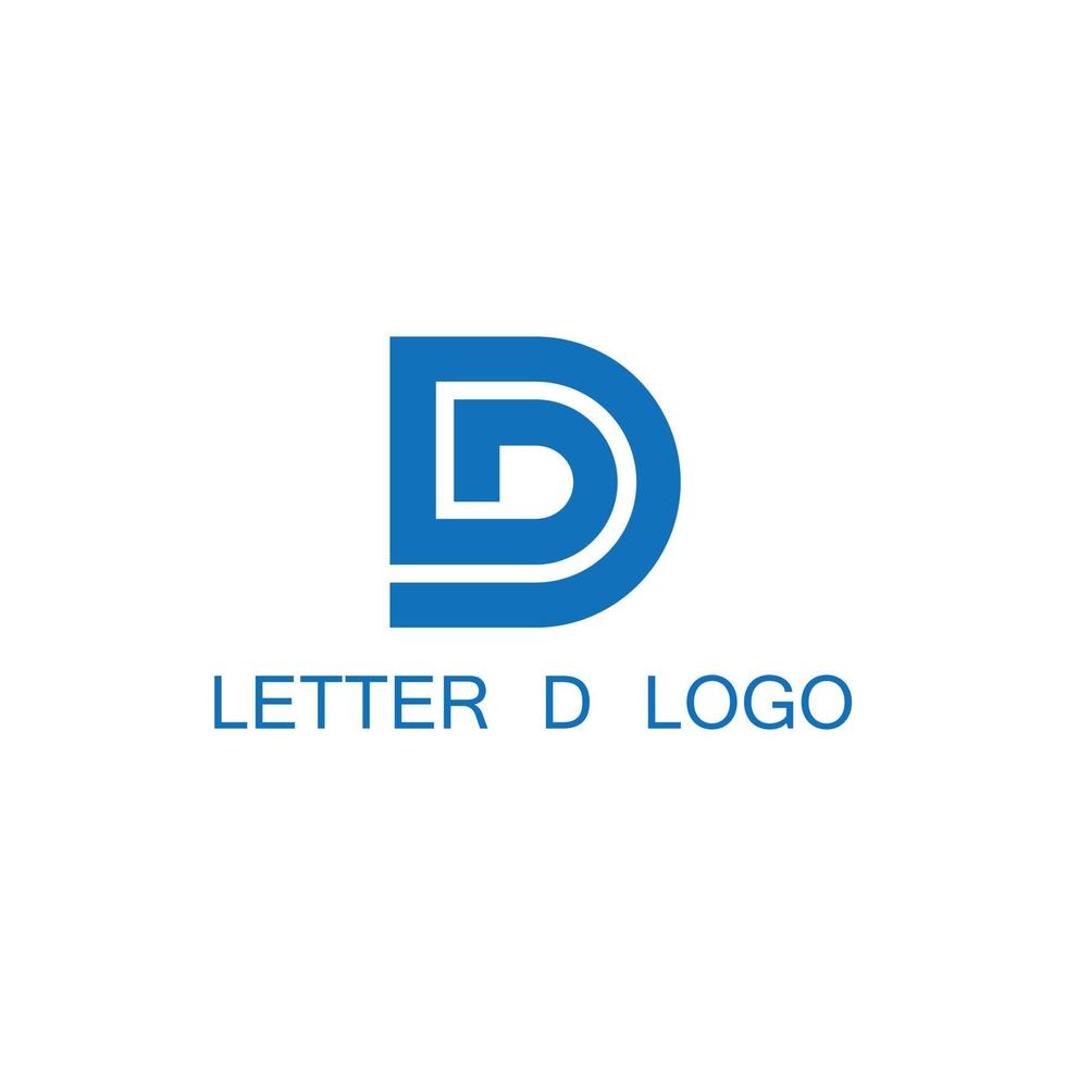 logotipo inicial de la línea vectorial de la letra d. vector