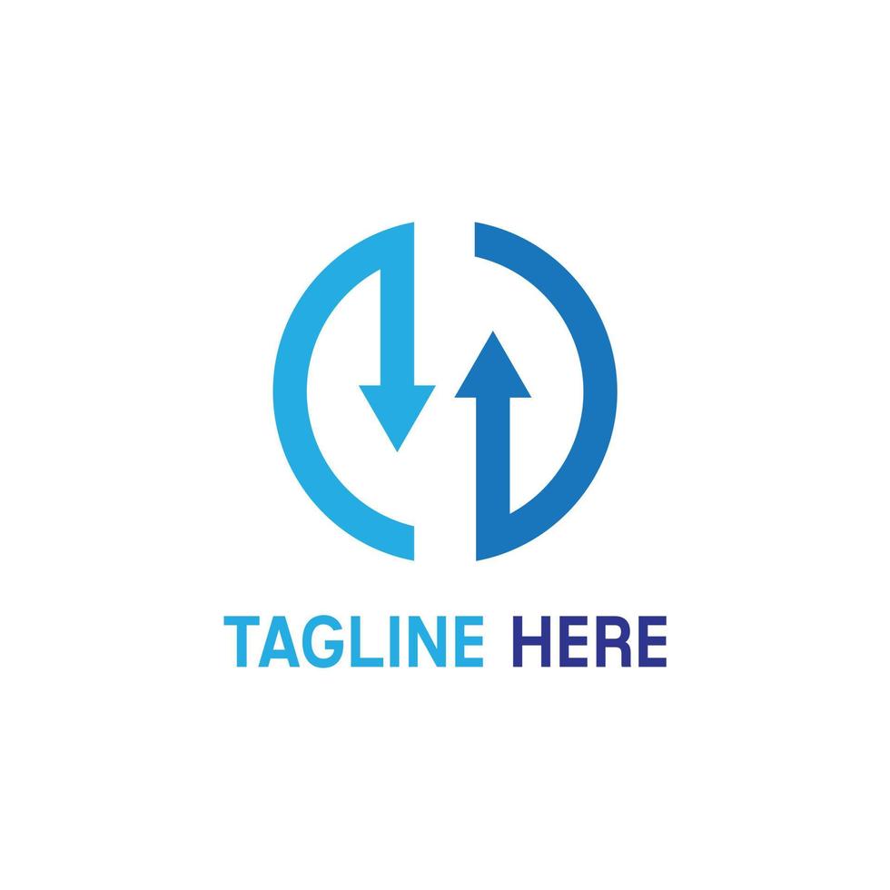Up and Down arrow logo. vector