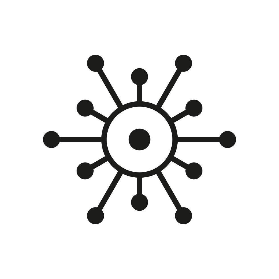 Abstract vector virus icon.