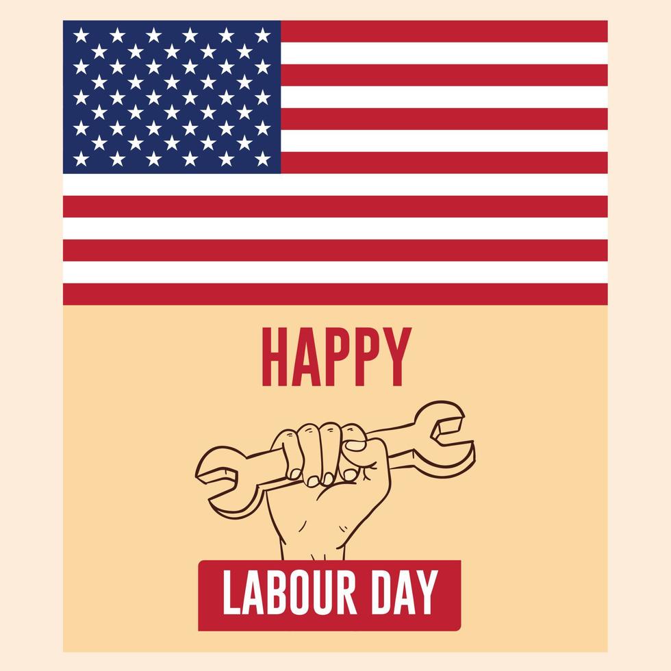 American Happy Labor Day poster vector