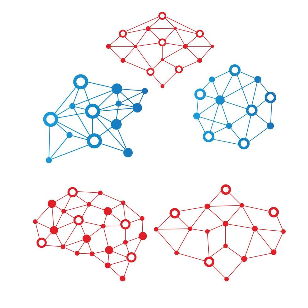 Medical and technology elements. Abstract molecules structure. vector