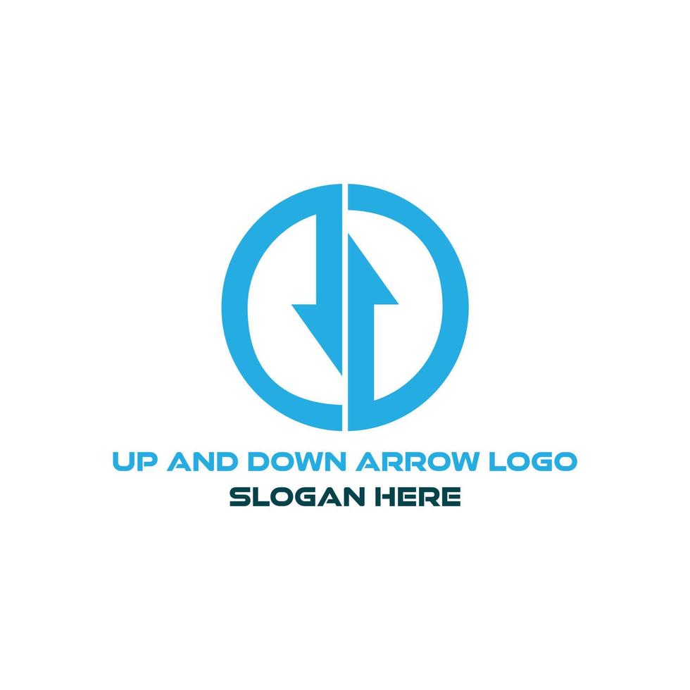 Up and Down arrow logo. vector