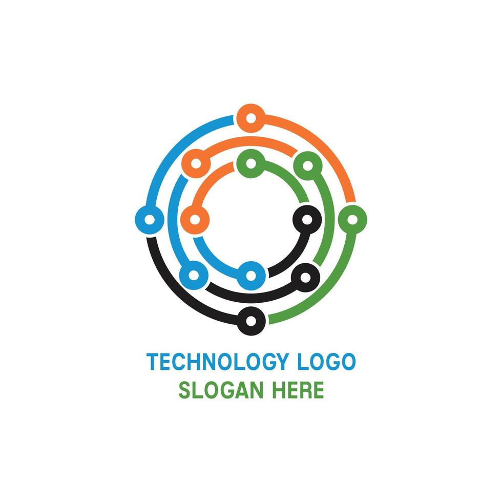 Technology - vector logo template for corporate identity.
