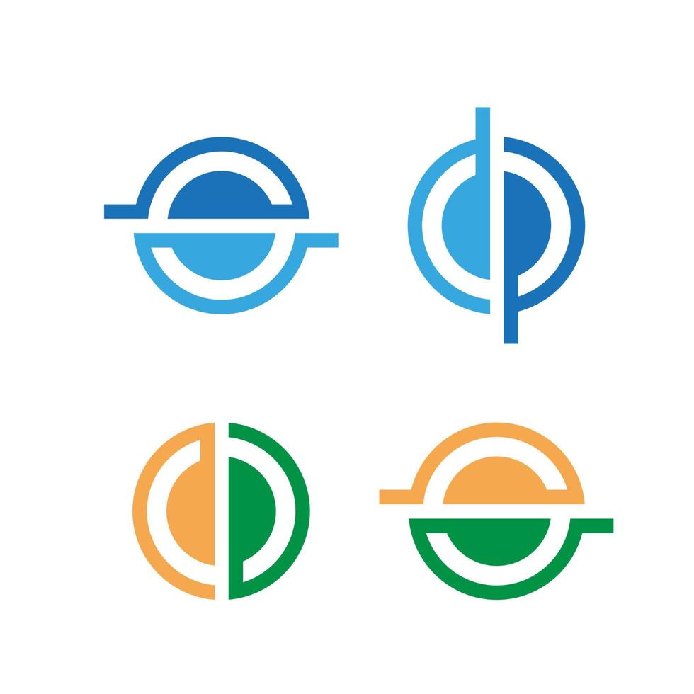 letter pq logo with circle shape. vector