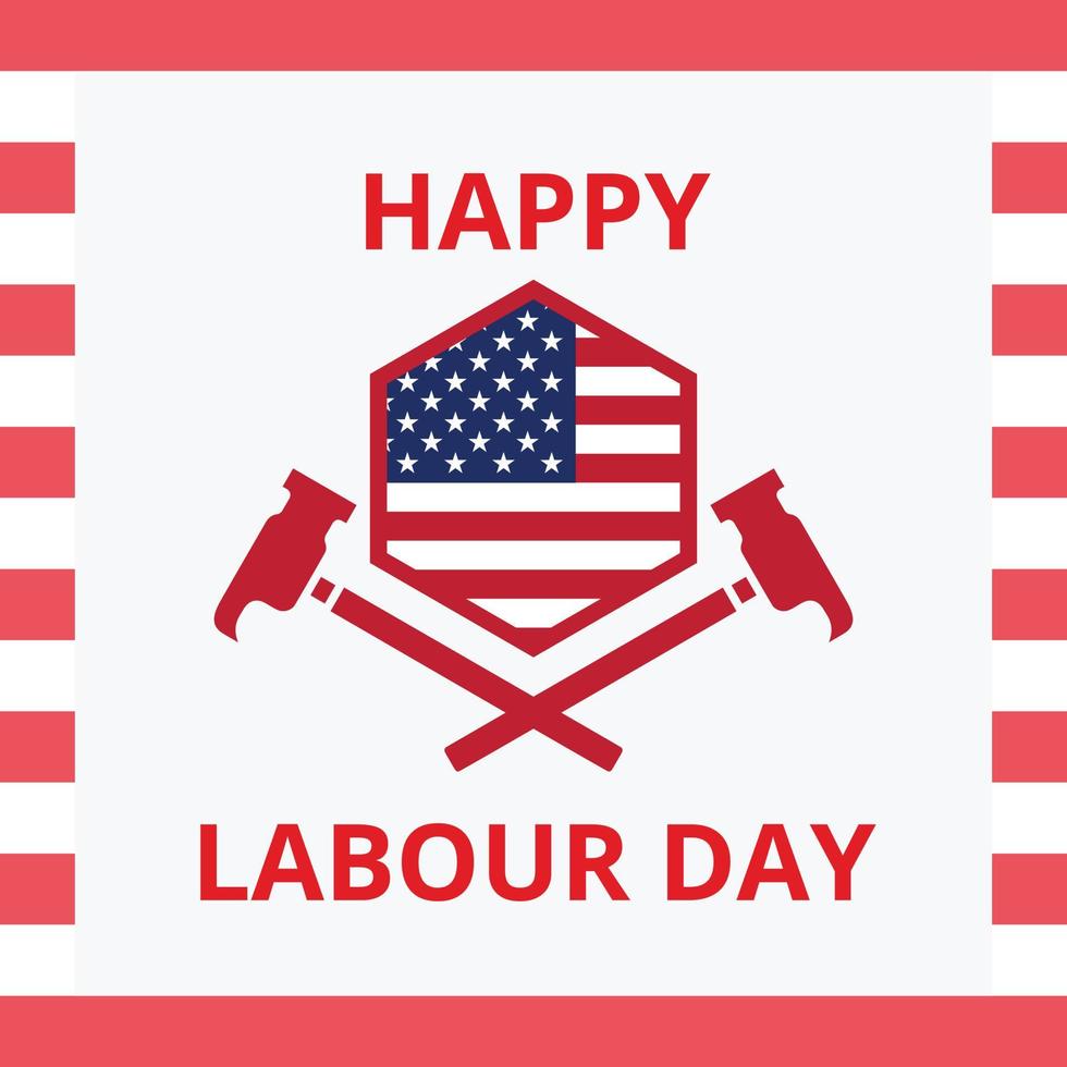American Happy Labor Day poster vector