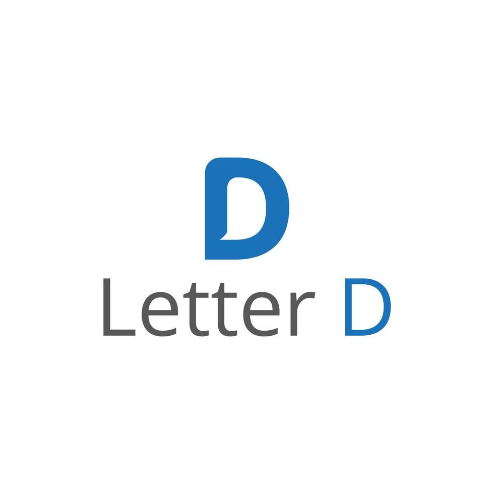 Initial Letter d vector line logo.