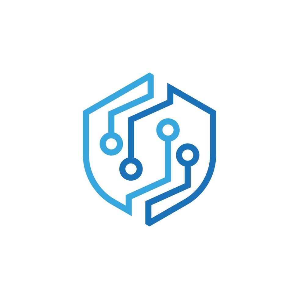 Technology logo vector icon.