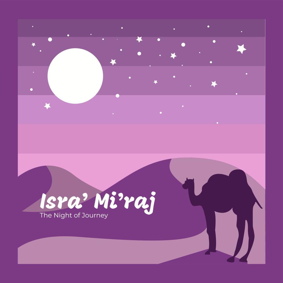 isra miraj la noche del viaje vector