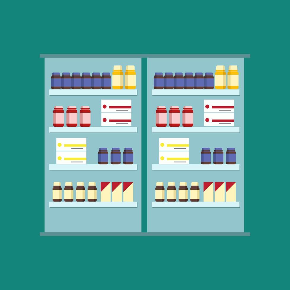 Drug Shelves Illustration vector