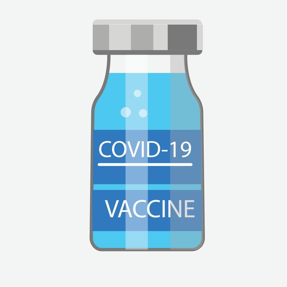 covid19 vaccine bottel vector