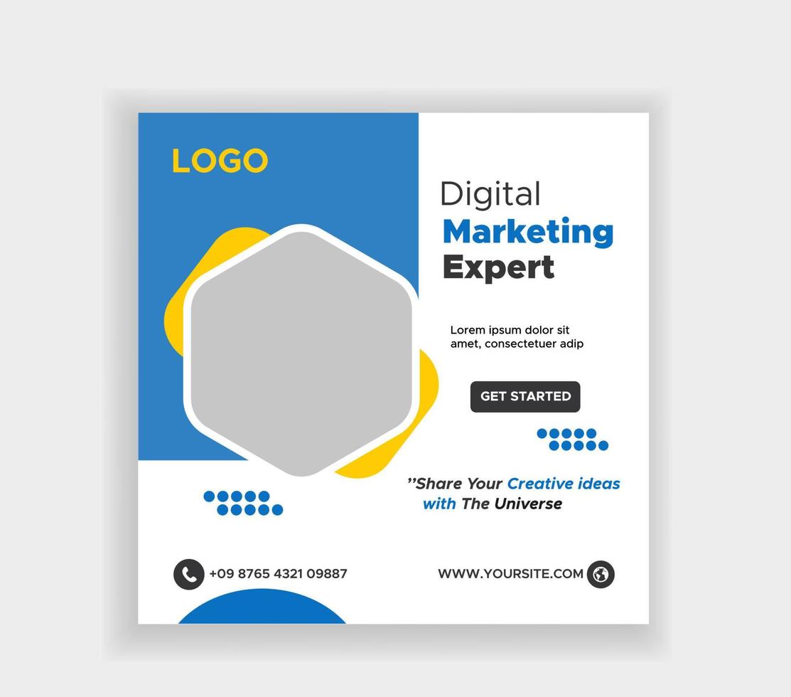 Digital Marketing Agency Post Template vector