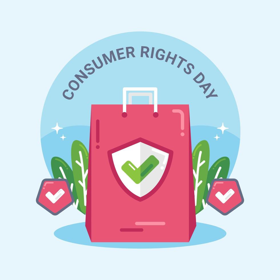 World consumer rights day illustration vector