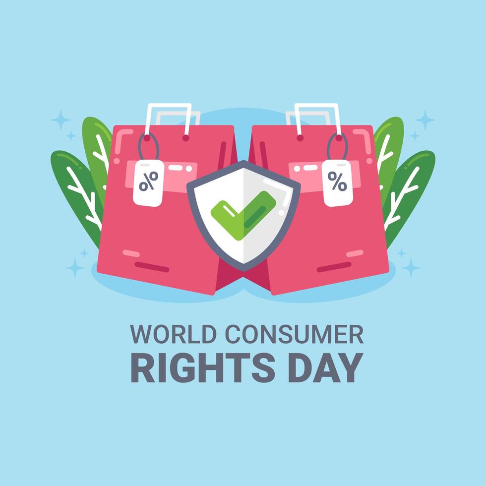 World consumer rights day illustration vector