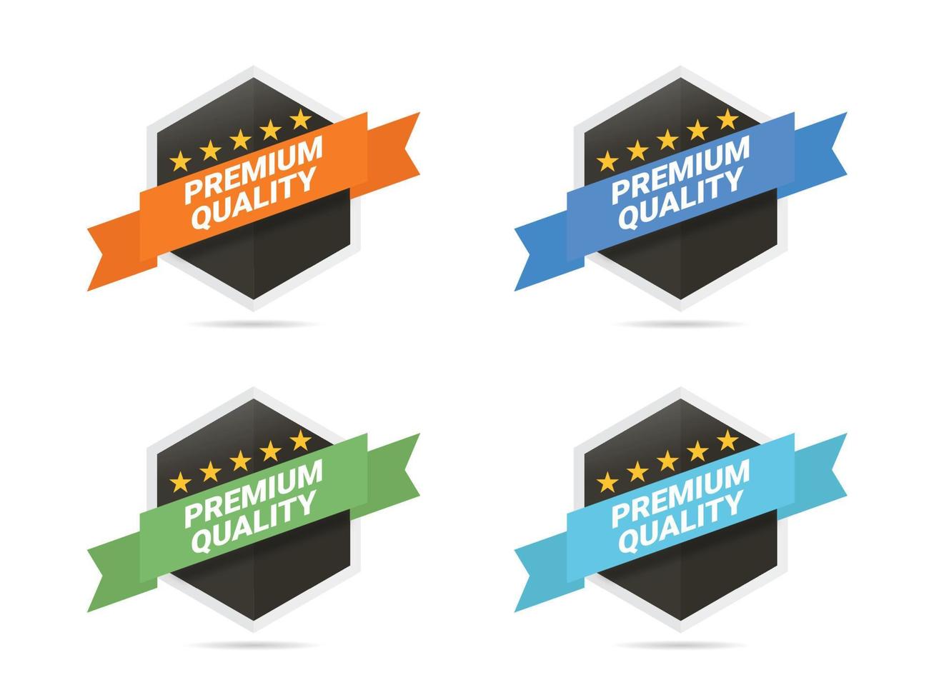 Premium quality shield badge icon colection vector