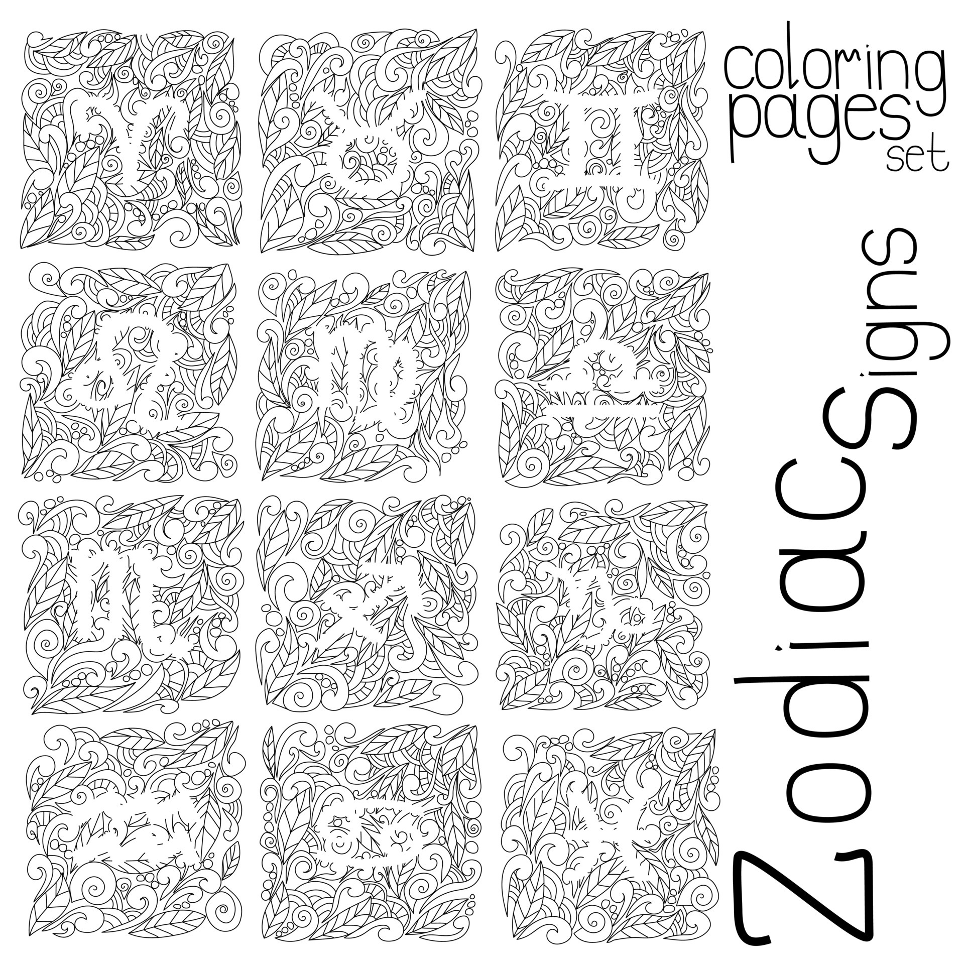 84 Coloring Pages Zodiac Signs Best