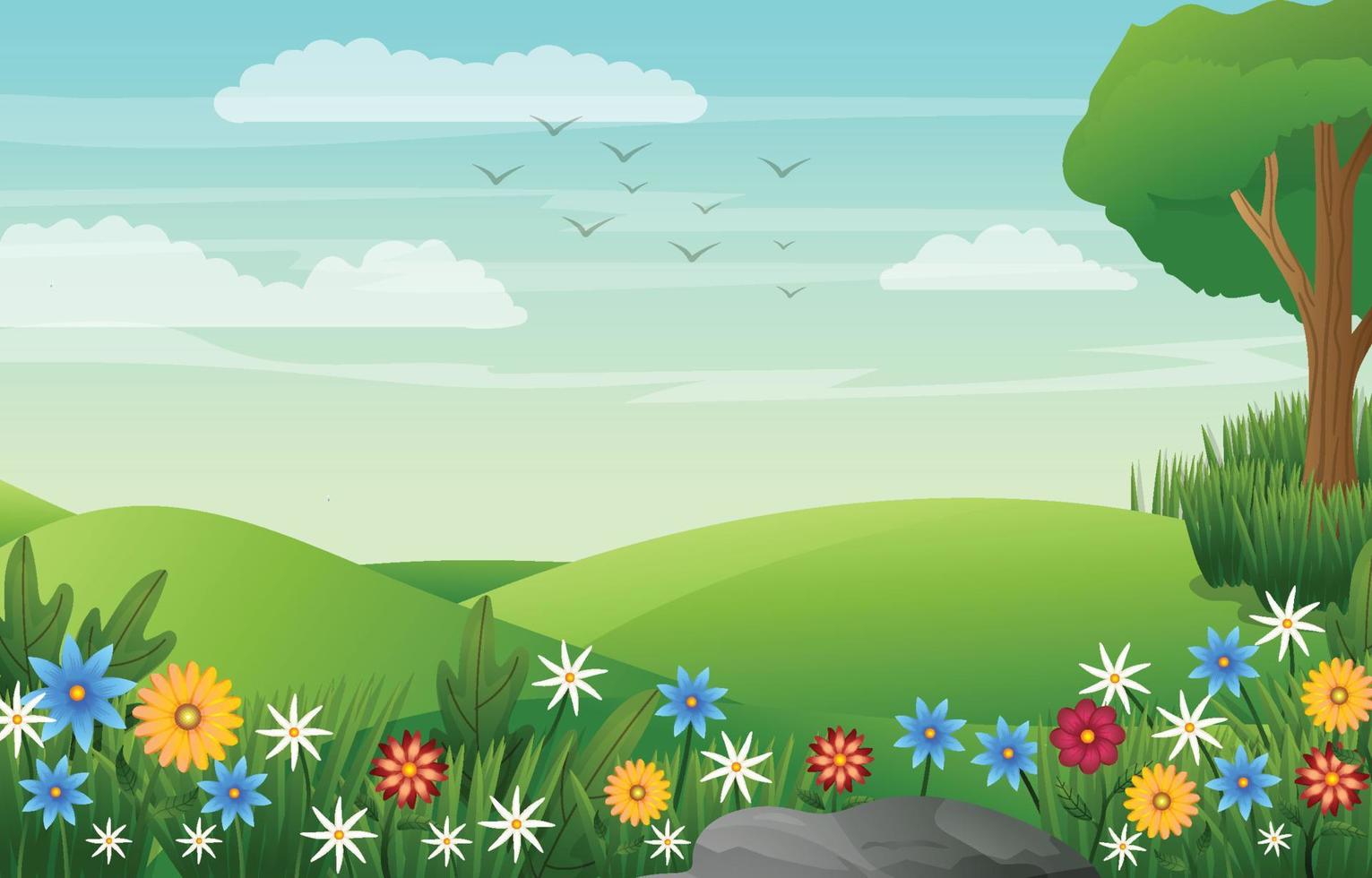 Nature Spring Landscape vector