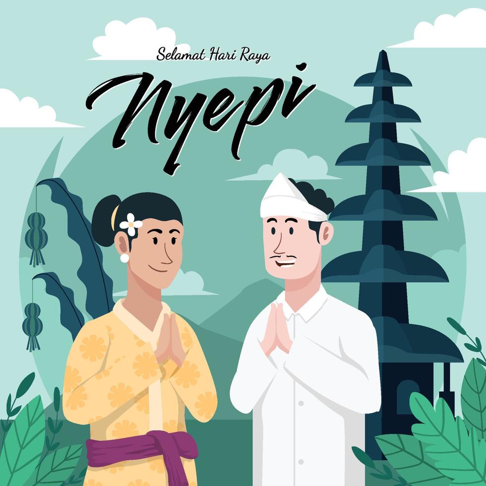 Selamat Hari Raya Nyepi vector