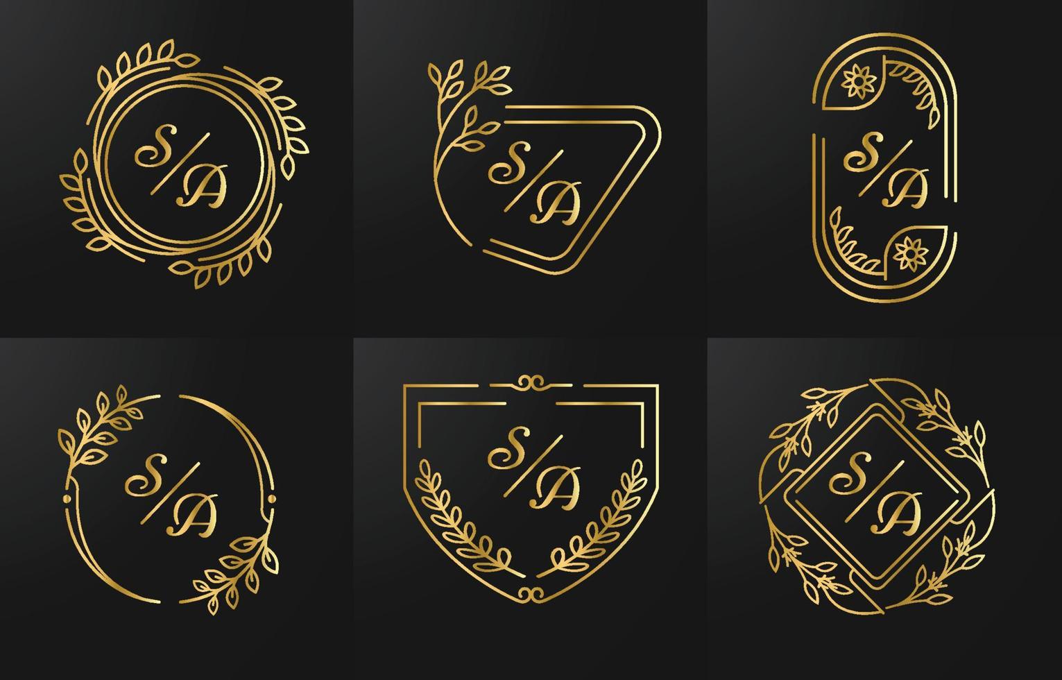 Wedding Monogram Set vector