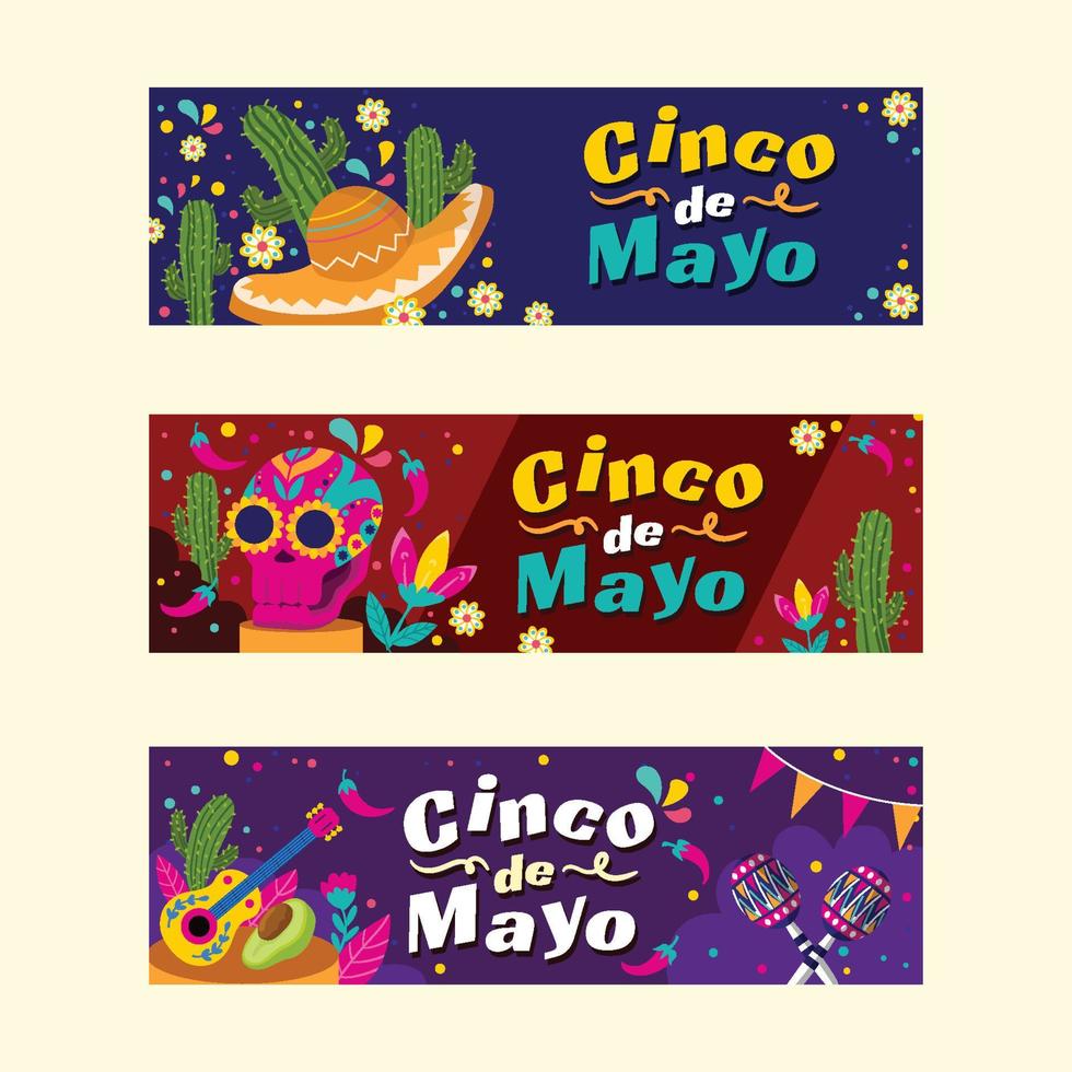 banner del festival cinco de mayo vector