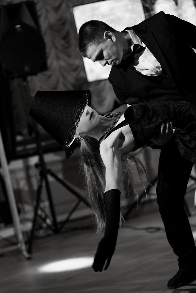 performance of a show-ballet of a dance group of actors photo